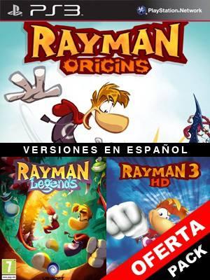 3 juegos en 1 Rayman Origins Mas Rayman Legends Mas RAYMAN 3 HD Ps3
