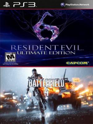 2 juegos en 1 Resident Evil 6 ultimate Mas Battlefield 4 PS3