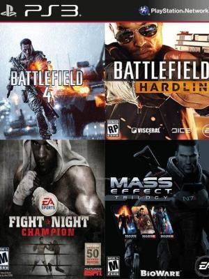 4 juegos en 1 Battlefield 4 mas Battlefield Hardline Standard Edition mas Fight Night Champion mas Mass Effect Trilogy 