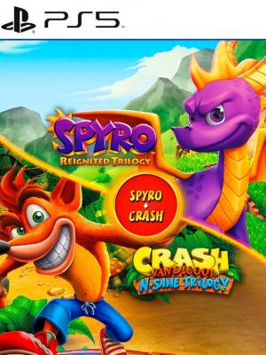 2 JUEGOS EN 1 Spyro MAS Crash Remastered Game Bundle PS5