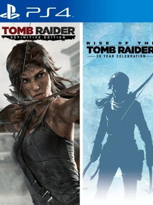 2 juegos en 1 Tomb Raider Definitive Edition mas Rise of the Tomb Raider 20 Year Celebration PS4