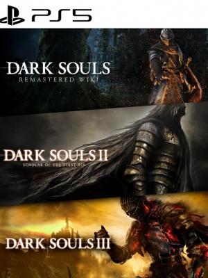 3 juegos en 1 DARK SOULS REMASTERED mas DARK SOULS II Scholar of the First Sin mas DARK SOULS III PS5